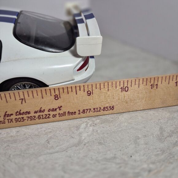 Blue & White Maisto Dodge Viper GTS GTS-R Coupe Scale 1/18 with Spoiler on Back. - Picture 12 of 16